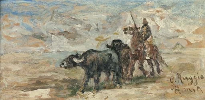 Buttero e bufali
